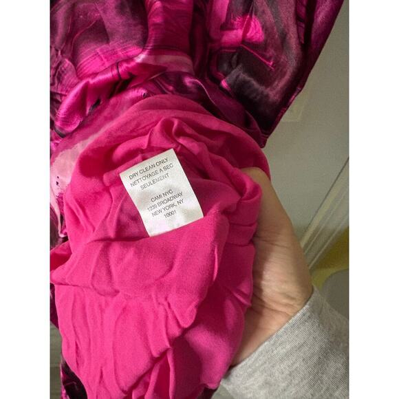 Cami NYC Agnes Pink Silk One Shoulder Asymmetrical Dress Size Large - Picture 6 of 7